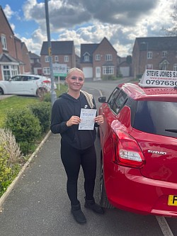 here is Megan, another first time pass with ZERO faults