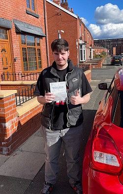 Charlie passed on 7 March 2023 at Bolton driving test centre. First time pass with great feedback from the examiner.