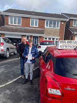 Will passed on 28 February 2023 first time at Bolton driving test centre. A very proud dad in the picture.