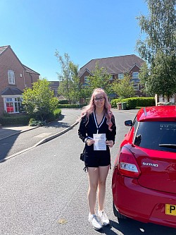 Jessica passed her driving test on 11 August 2022 at Bolton driving test centre with just a couple of faults.