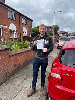 Ryan passed his driving test on 13 June 2022 at Bolton driving test centre.