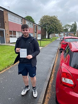 Ben passed his Driving test on 25 May 2022 another first time pass at Bolton driving test centre