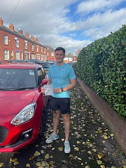 Josh passed his driving test on 22 October 2022 first time at Bolton driving test centre