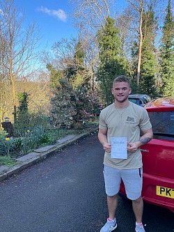 Max passed his driving test at Bolton driving test centre on 31 March 2022. Another first time pass