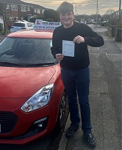 Jacob passed on 14 February 2025 at Bolton driving test centre. Another first time pass.