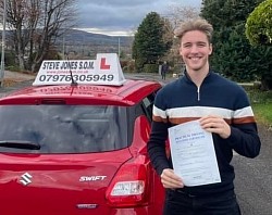 James passed his driving test at Bolton driving test centre on 19 November 2021 first time with only a couple of driving faults.