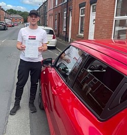 Jonathan passed his driving test at Bolton driving test centre on 15 July 2021. Another first time pass and only one driving fault.