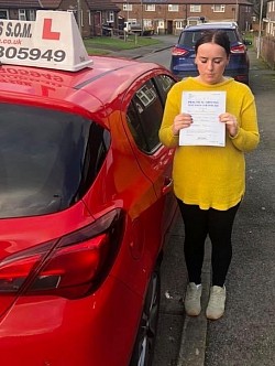 Becky passed her driving test at Bolton driving test centre on 17 February 2020 A great drive with only 2 driving faults.