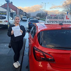 Caitlin passed her driving test at Bolton driving test centre on 9 January 2020. Another first time pass with few faults.