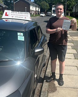 Riley passed his driving test at Bolton driving test centre on 19 June 2025. Another first time pass.
