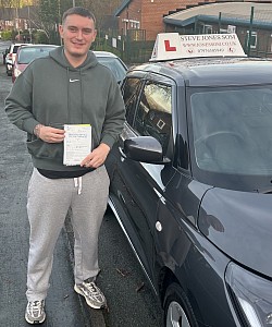 Marcus passed his driving test at Bolton driving test centre on 11 December 2025. Another first time pass and only 3 driving faults.