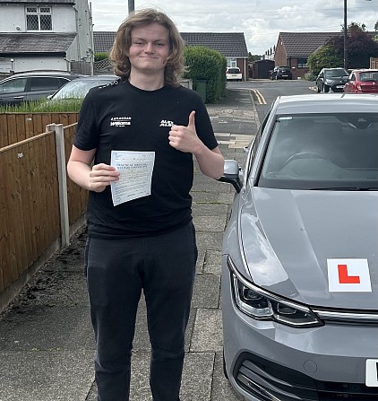 First time pass. Driving lessons Bolton